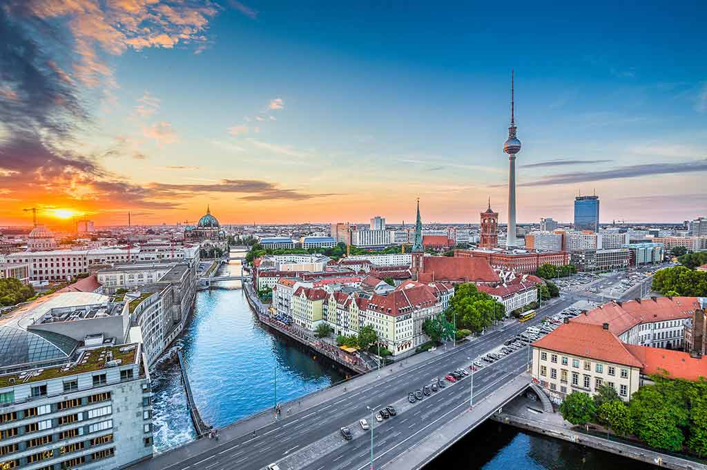 One-third of Berlin is covered in forestry, botanical gardens, and parks, streams, waterways and lagoons